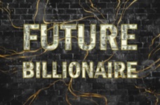 FUTURE BILLIONAIRE деньги мотивационная надпись серый