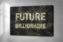 Картина FUTURE BILLIONAIRE деньги мотивационная надпись серый - печать на холсте