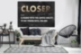 Closer темный фон белая надпись - печать на холсте
