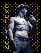 Мужская сила как отражение эволюции, интерьерная печать (0055)