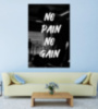 Картина No Pain No Gain фитнес мотивационный принт в спорт зал на холсте