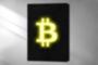 Картина Биткоин криптовалюта желтый черный принт - печать на холсте