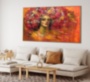 Картина маслом Абстракция девушка с цветами на голове
