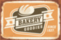 BAKERY пекарня металлическая табличка оранжевый табличка на металле 