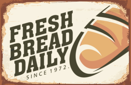 FRESH BREAD DAILY металлическая табличка для пекарни табличка на металле 