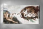Картина Поп Арт I AM A GOD дизайнерский принт интерьерная картина - печать на холсте