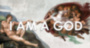 Картина Поп Арт I AM A GOD дизайнерский принт интерьерная картина - печать на холсте