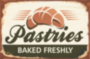 PASTRIES выпечка металлическая табличка для пекарни табличка на металле 