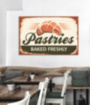 PASTRIES выпечка металлическая табличка для пекарни табличка на металле 