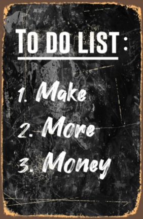 TO DO LIST мотивационная надпись черный белый табличка на металле 