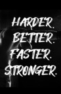 Картина Harder Better Faster Stronger мотивационная надпись в спортзал на холсте