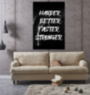 Картина Harder Better Faster Stronger мотивационная надпись в спортзал на холсте