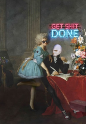 Картина Get Shit Done современное искусство Криса Беллини - печать на холсте