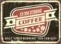 COFFEE металлическая табличка для кафе черный красный табличка на металле 