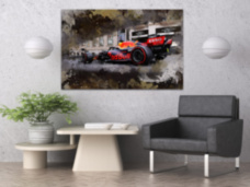 Болид гоночный автомобиль на холсте