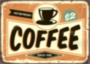 HOT AND FRESH COFFEE металлическая табличка для кофейни оранжевый табличка на металле 