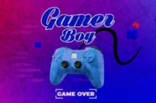 Gamer Boy джойстик геймпад синий фиолетовый розовый