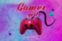Gamer Girl джойстик геймпад розовый синий фиолетовый  - печать на холсте