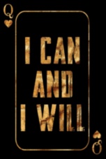 I CAN AND I WILL Мотивационная надпись карты покер Интерьерный принт