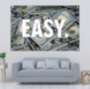 Картина на стекле EASY доллары деньги мотивационная картина печать под заказ
