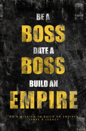 Картина BE A BOSS мотивационная надпись в офис на холсте