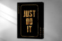 Картина Just Do it Мотивационная надпись карты покер Интерьерный принт на холсте
