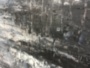 Картина маслом Круглая картина облака белый серый черный