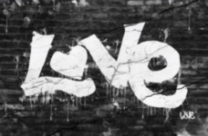 Love надпись черный белый интерьерный принт