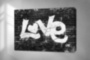 Картина про любовь Love надпись черный белый интерьерный принт печать на холсте под заказ