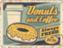 DONUTS AND COFFEE металлическая табличка для кофейни табличка на металле 