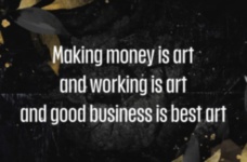 Making Money is Art мотивационная надпись черный белый