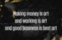Картина Making Money is Art мотивационная надпись черный белый - печать на холсте