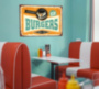 BURGERS фастфуд вывеска на заказ табличка на металле 