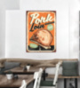 PORK LOIN металлическая табличка для ресторана табличка на металле 