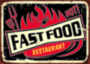 FAST FOOD металлическая табличка для ресторана табличка на металле 