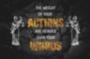 Картина The Weight Of Your Actions золотой серый черный принт на холсте