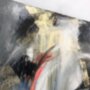 Картина маслом Абстракция бежевая желтая черная
