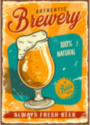 BREWERY пиво металлическая табличка в пивоварню табличка на металле 