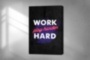 Картина WORK HARD PLAY HARDER мотивационный принт в офис на холсте