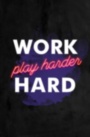 Картина WORK HARD PLAY HARDER мотивационный принт в офис на холсте