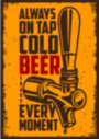 BEER пивной кран металлическая табличка для бармена табличка на металле 