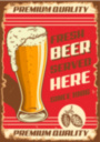 FRESH BEER SERVED HERE металлическая табличка в ресторан пивоварню табличка на металле 