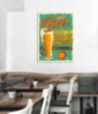MENU BEER пивное меню металлическая табличка декор табличка на металле 