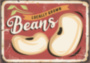 BEANS бобы вывеска в магазин овощей табличка на металле 