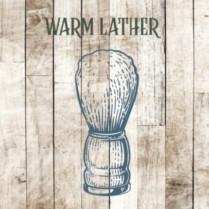 Картина Интерьер Barber Shop Warm Lather помазок для бритья бежевый - печать на холсте