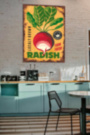 RADISH редис вывеска в магазин овощей табличка на металле 