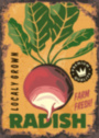 RADISH редис вывеска в магазин овощей табличка на металле 