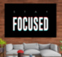 Картина Картина STAY FOCUSED мотивационная надпись черный белый на холсте