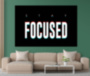 Картина Картина STAY FOCUSED мотивационная надпись черный белый на холсте