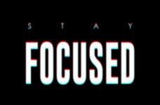 Картина STAY FOCUSED мотивационная надпись черный белый
